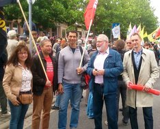Heppenheim_Demo-Christiane_Hennrich_zwei_Mitglieder_von_DIE_LINKE_Darmstadt_MdL_Hermann_Schaus_Sascha_Bahl Heppenheim_Demo-Christiane_Hennrich_zwei_Mitglieder_von_DIE_LINKE_Darmstadt_MdL_Hermann_Schaus_Sascha_Bahl